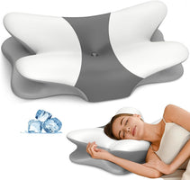 Cervical Pillow for Neck Pain Relief - Ergonomic Neck Pillow for Sleeping, Contour Memory Foam Pillows Side Sleeper Pillow for Neck Support, Bed Pillow for Back Stomach Sleepers